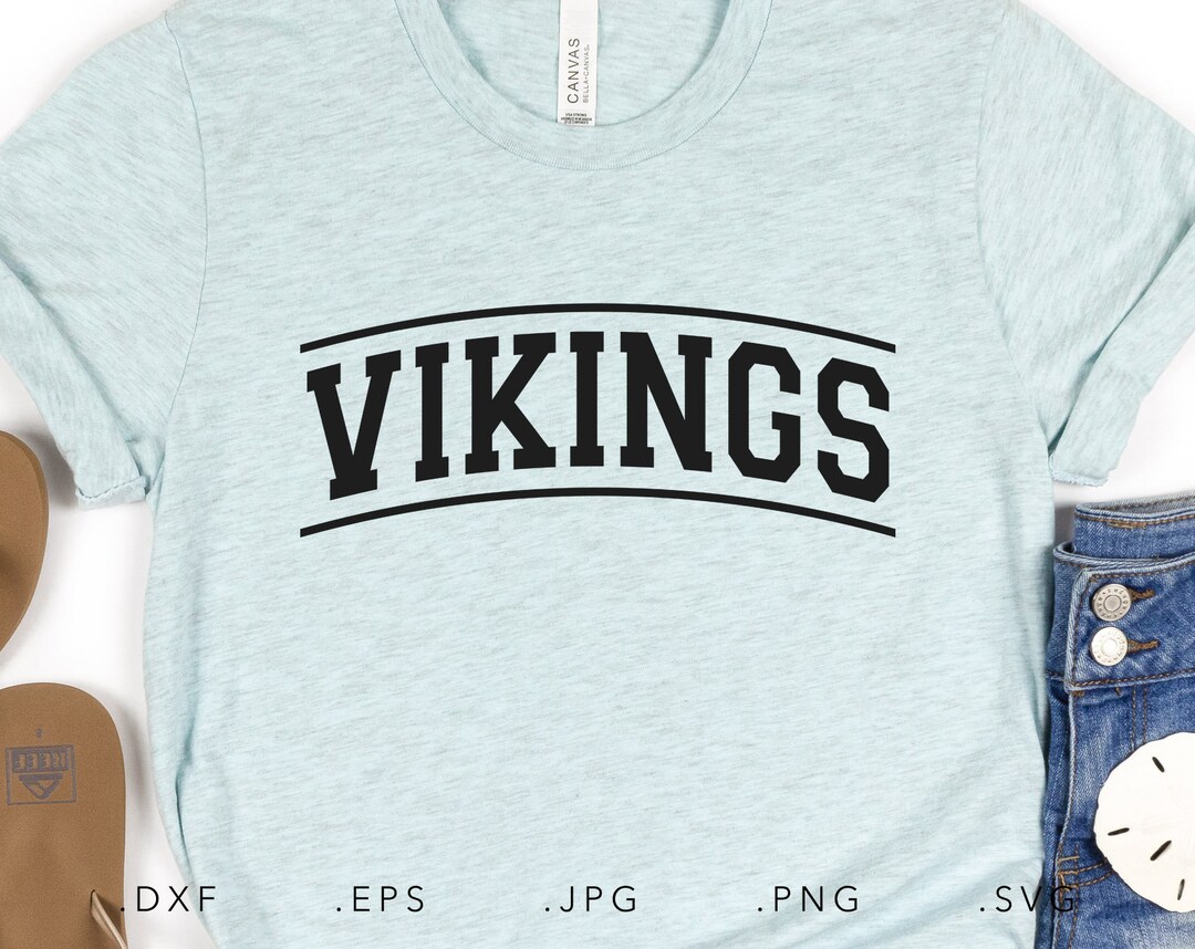 Vikings Varsity Arched SVG PNG dxf Jpg Eps Vikings - Etsy