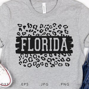 Florida Leopard Print SVG DXF JPG Png Eps Cricut Silhouette Cut Datei Sublimation