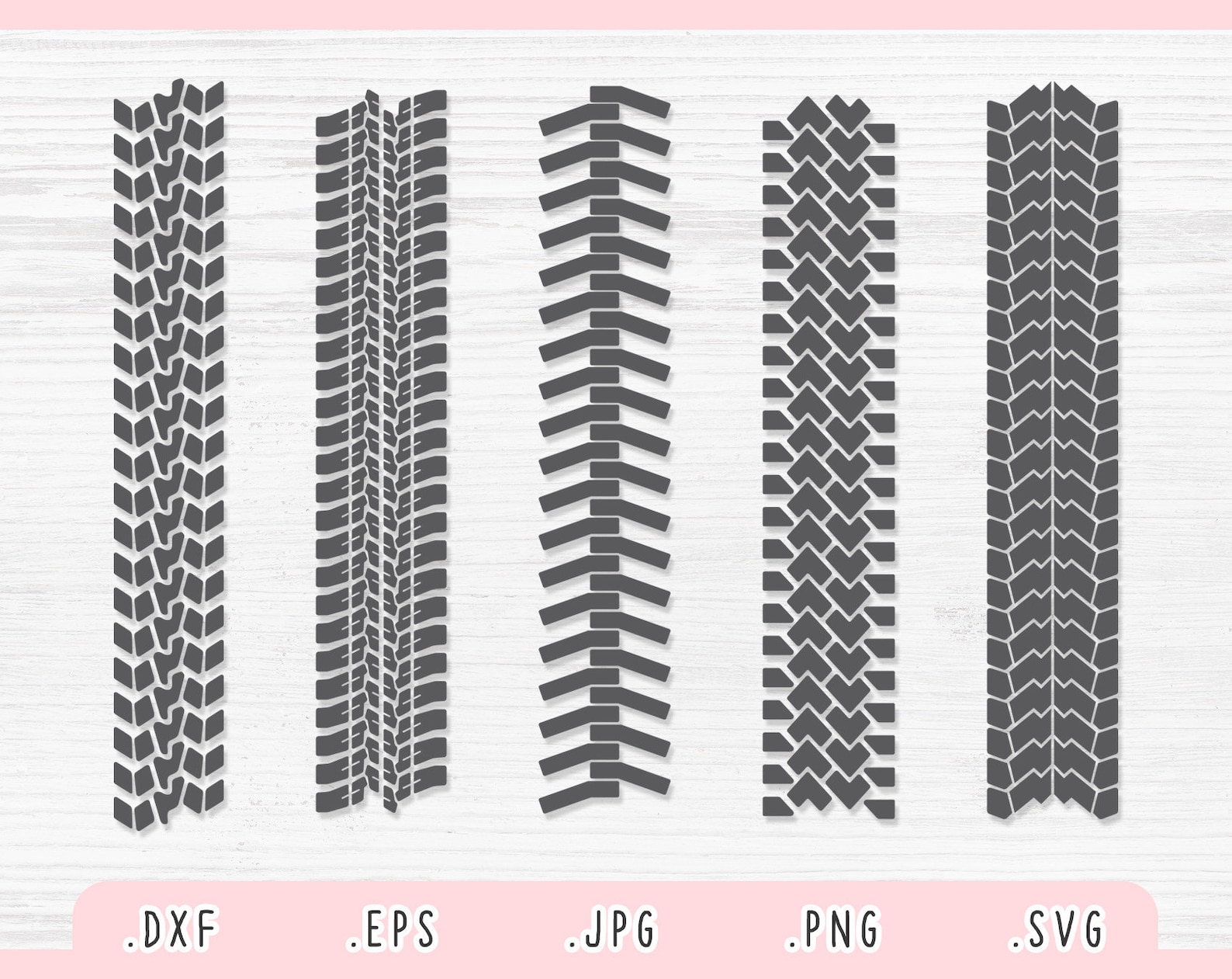 Tire Tread SVG Dxf Jpg Png Eps Tire Track Cut File for Etsy