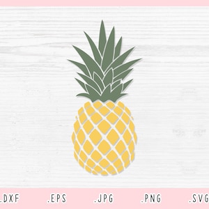 Pineapple SVG, Dxf, Jpg, Png, Eps, Pineapple Vector, Pineapple Clipart, Pineapple Cut File for Cricut and Silhouette, Summer Svg, Summer Dxf