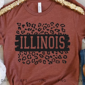 Illinois Leopard Print SVG DXF JPG Png Eps Cricut Silhouet Cut File Sublimatie