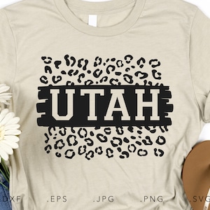 Utah Leopard Print SVG DXF JPG Png Eps Cricut Silhouet Cut File Sublimatie