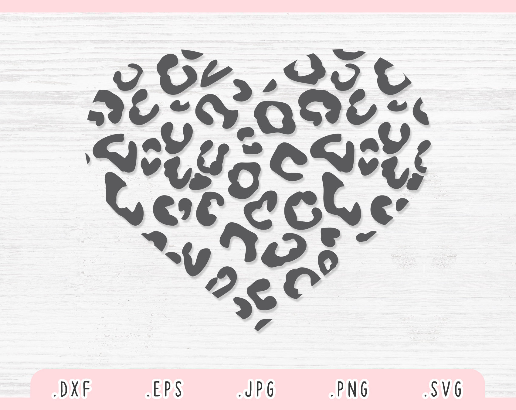 Leopard Herz SVG Dxf Jpg Png Eps Leopard Print Vektor | Etsy