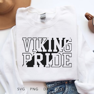 Fierté Viking SVG, PNG, dxf, jpg, eps, sublimation de chemise Vikings, mascotte de l'école Vikings Cricut, sweat esprit d'équipe Vikings