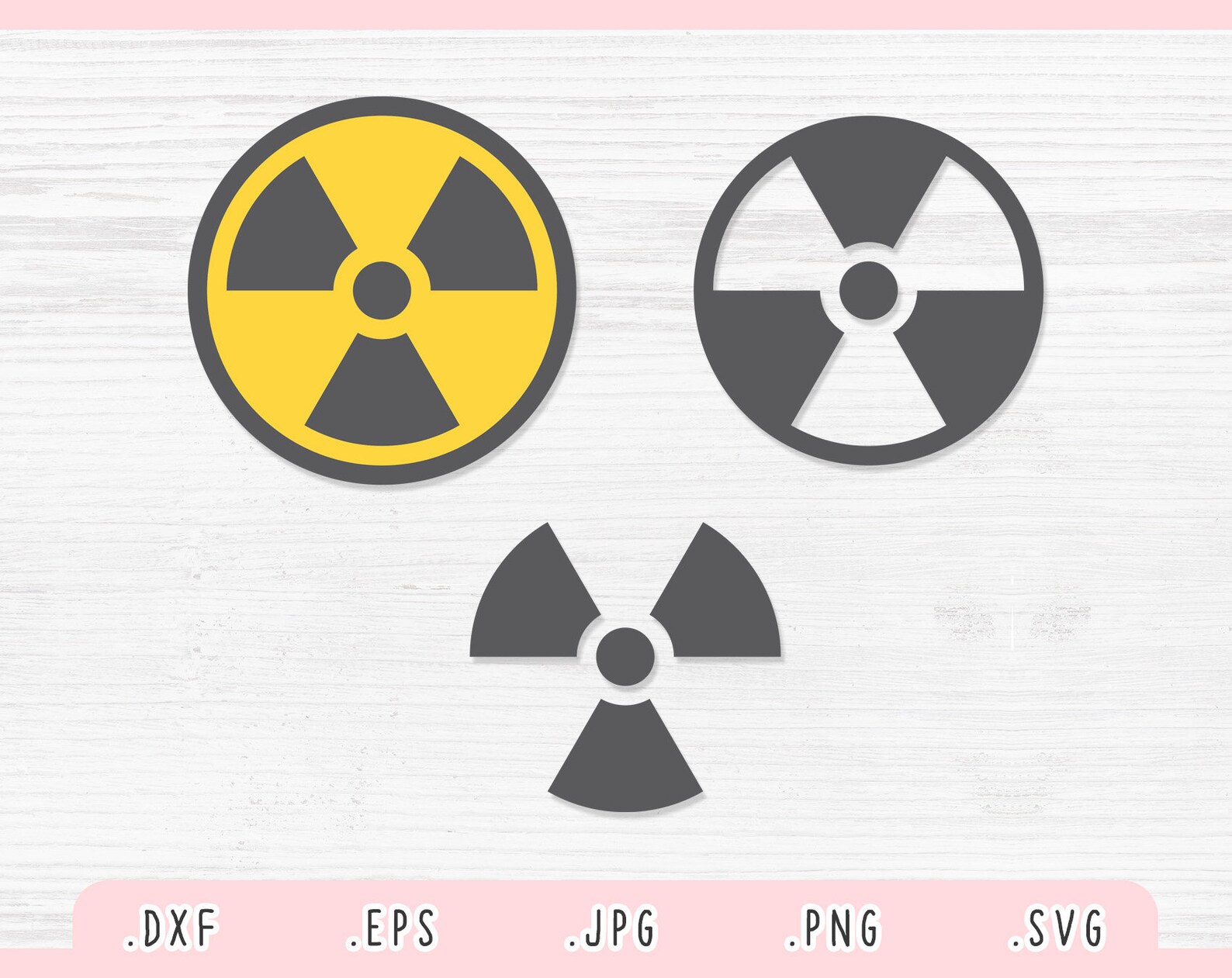 Radioactive Symbol SVG Eps DXF Jpg Png Radiation Svg Etsy