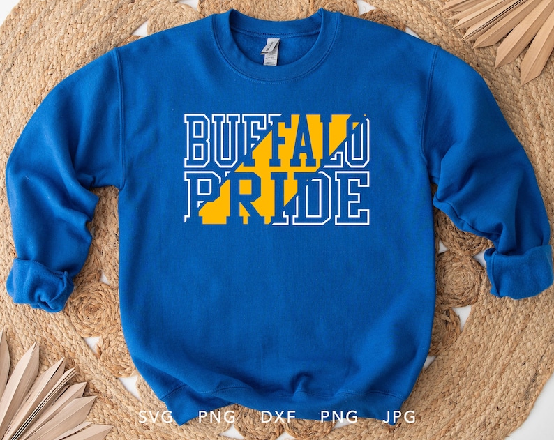 Buffalo Pride Cut File, Buffalo Pride Iron On, Buffaloes Team Spirit Shirt, Buffaloes Nation, Buffaloes School Sport Team, Buffalo School Mascot Sweatshirt, Gift for Sport Champion