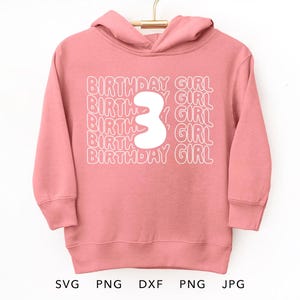 3 Jahre alt SVG, PNG, Eps, Dxf, Jpg, 3.Geburtstag Mädchen Shirt Sublimation, drei Jahre altes Mädchen Geschenk Cricut, Mädchen zum dritten Geburtstag geschnitten Datei