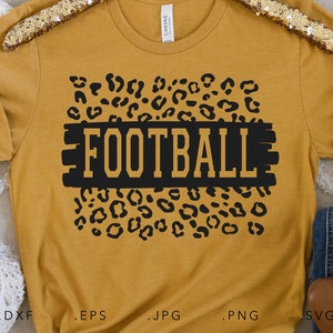 Football Leopard SVG, Dxf, Jpg, Png, Eps, Football Cut File Cricut and Silhouette, Football Svg, Football Shirt SVG, Leopard Svg, Game Day