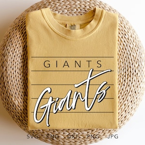 Giants SVG, PNG, dxf, jpg, eps, Trendy Giants Sport Shirt Sublimation Design, Giants School Mascot Cricut, Giants Team Spirit