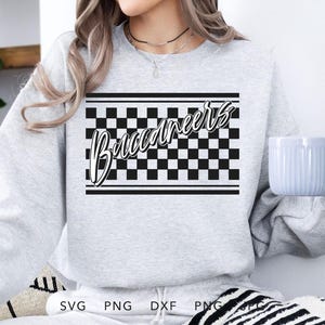 Buccaneers Checkered SVG, PNG, dxf, jpg, eps, Retro Buccaneers Sport Shirt Sublimation Design, Buccaneers School Mascot Cricut