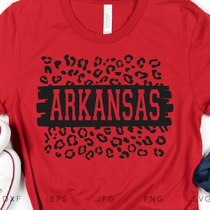 Arkansas Leopard Print SVG DXF JPG Png Eps Cricut Silhouette Cut File Sublimation