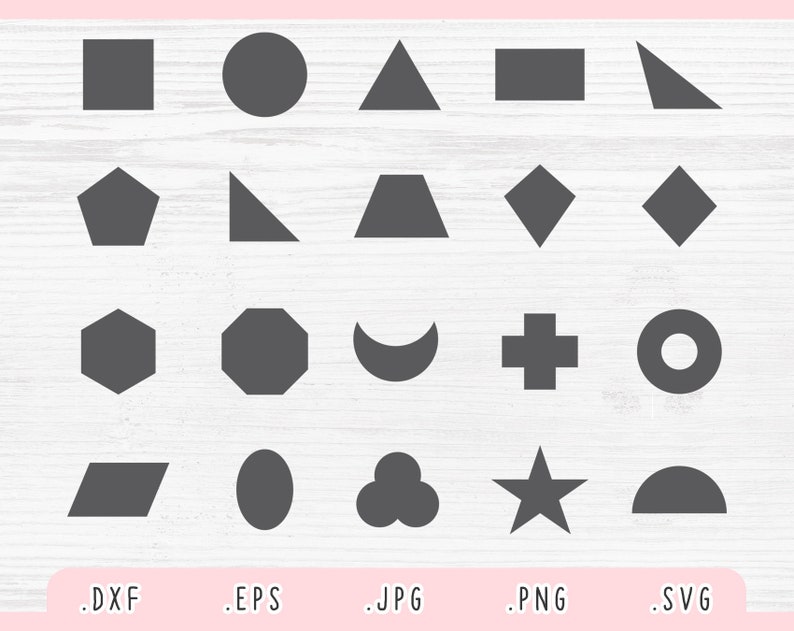 Download Basic Shape SVG for Cricut and Silhouette Shapes SVG ...