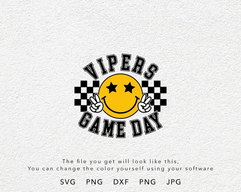 Vipers SVG, PNG, Dxf, Jpg, Eps, Vipers Game Day Cricut, Vipers School ...