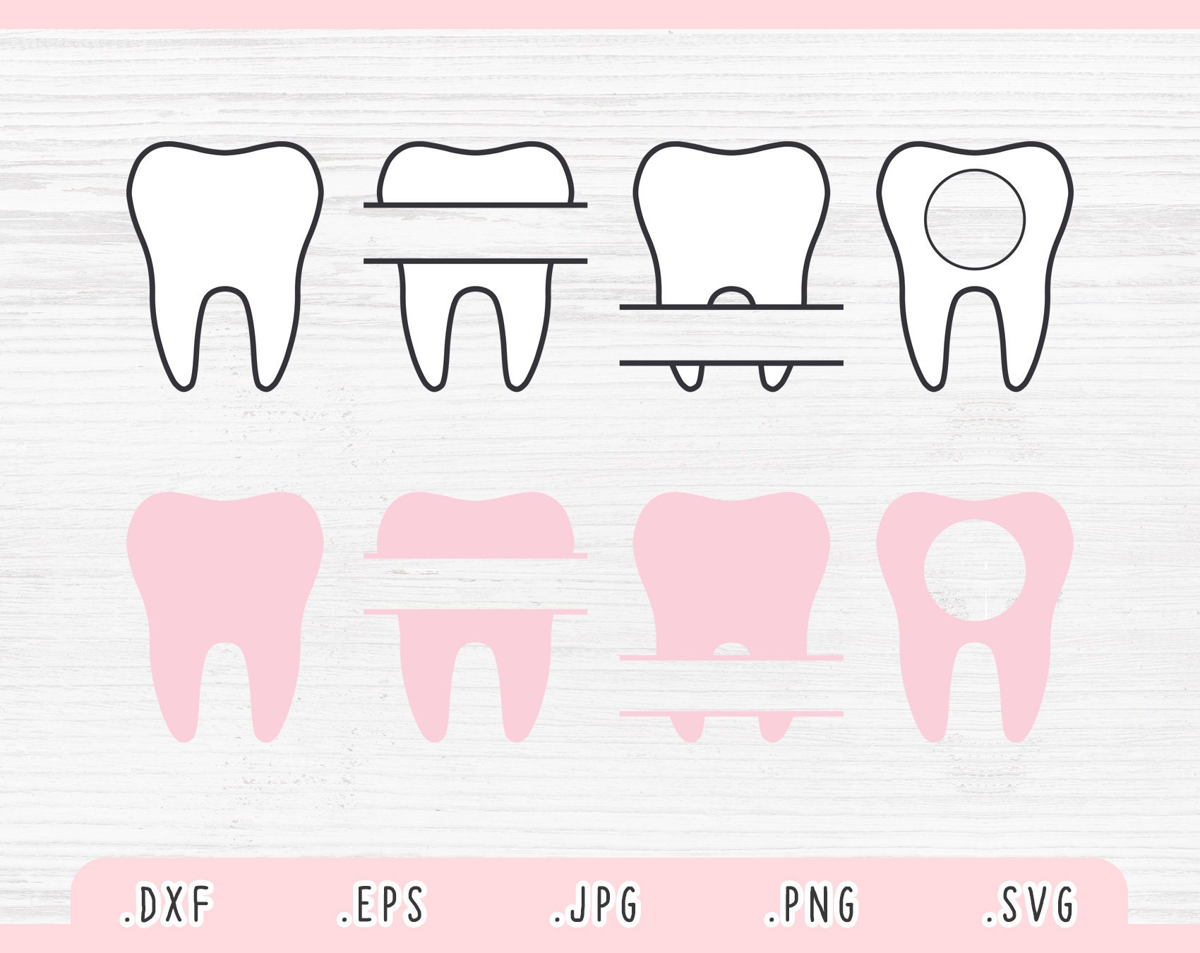 Download Tooth Svg Bundle Tooth Monogram Svg Tooth Cut File For Etsy