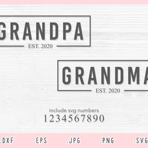 Grand-mère et grand-père SVG, Dxf, Jpg, Png, Eps, grand-mère et grand-père coupe fichier Cricut Silhouette, famille Svg, cadeau anniversaire mariage Svg, amour Svg