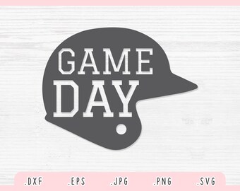 Game Day SVG, Dxf, Jpg, Png, Eps, Game Day Cut File Cricut and Silhouette, Baseball Shirt Svg, Baseball Helmet Svg, Baseball Svg Clipart