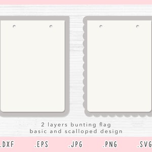 Banners SVG, Pennant Svg, Bunting Flag Svg, Cut File for Cricut and Silhouette, Pennant Bunting Template Svg, Eps, Jpg, Png, DXF, Scalloped