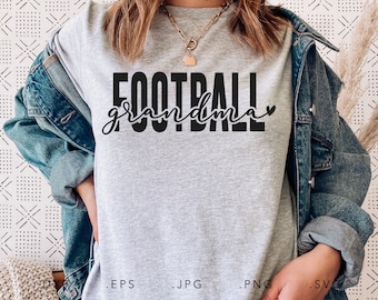 Football Grandma SVG, Dxf, Jpg, Png, Eps, Football Gramma Cut File Cricut Silhouette, Grandmother Svg, Gramma Nana Shirt Svg, Football SVG