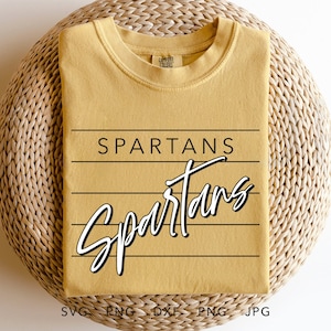 Spartans SVG, PNG, dxf, jpg, eps, Trendy Spartans Sport Shirt Sublimationsdesign, Spartans Schule Maskottchen Cricut, Spartans Team Spirit