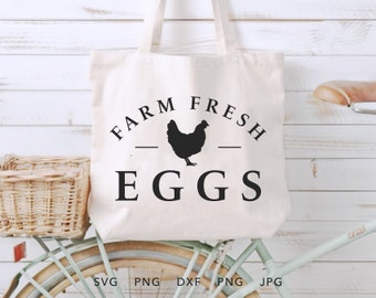 Farm Fresh Eggs SVG, DXF, Jpg, Png, Eps, Farm Fresh Eggs Cut File, Eggs Silhouette, Farm House Cricut Decoration, Harvest Svg, Chicken Svg