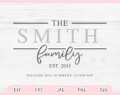 Family Monogram SVG, Monogram SVG, DXF, Jpg, Png, Eps, Family Last Name Svg, Last Name Svg, Family Sign Cut File for Cricut and Silhouette