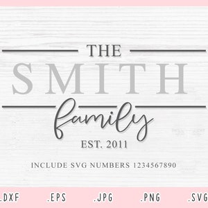 Family Monogram SVG, Monogram SVG, DXF, Jpg, Png, Eps, Family Last Name Svg, Last Name Svg, Family Sign Cut File for Cricut and Silhouette