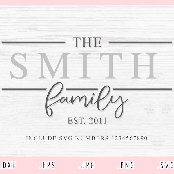 Family Monogram SVG, Monogram SVG, DXF, Jpg, Png, Eps, Family Last Name Svg, Last Name Svg, Family Sign Cut File for Cricut and Silhouette