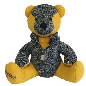 Personalised Men's & Ladies Travel Size Memory Bear: Handmade Keepsake from Loved One's Clothing