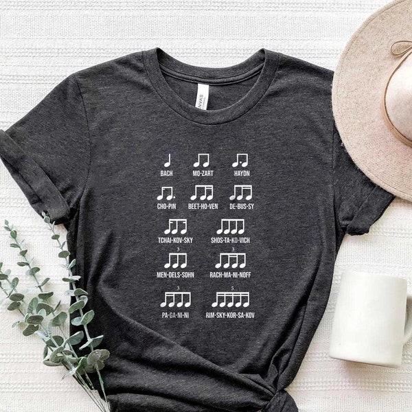 Composer Rhythm Music Gift Bach Mozart Beethoven Chopin Ladies Tee, Long Sleeve, Tank Top, Sweatshirt, Hoodie, Unisex T-Shirt