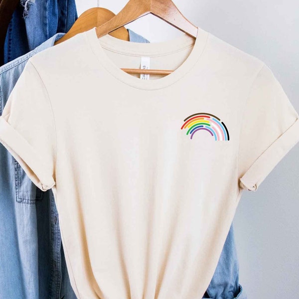 Rainbow Pocket Pride Shirt, Pride Month Shirt, Gay Pride T-Shirt 2021, Pocket Rainbow Tee, LGBT Rainbow Pocket Tee, Gay Shirt, Lesbian Shirt