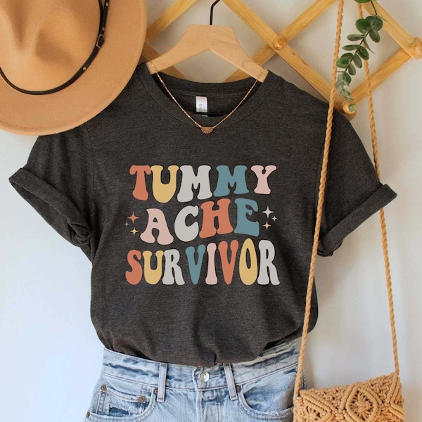 Vintage Retro  Funny Tummy Ache Survivor T-Shirt, Sweatshirt, Hoodie, Women Unisex Tshirt