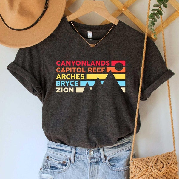 Canyonland National Park Shirt, Utahs Five National Parks Shirt, NPS Moab Utah Mighty 5 Shirt, Camping Gift Shirt, National Park Shirt