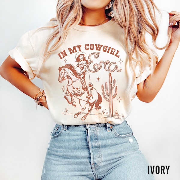 Vintage In My Cowgirl Era Shirt, Boho Retro Inspired Western Aesthetic Trendy Graphic Tee, Country Shirt, Concert Shirt, Eras Shirt