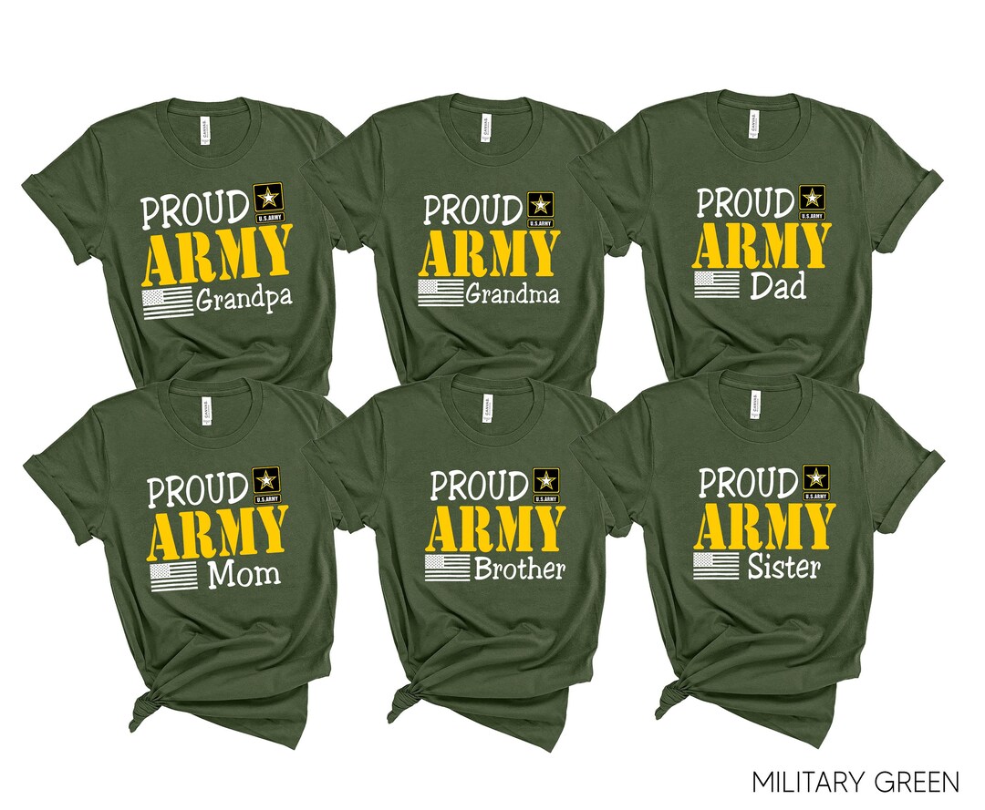 Proud Army Family Shirts, Cool USA Navy Dad Mom T-shirt, Custom Army