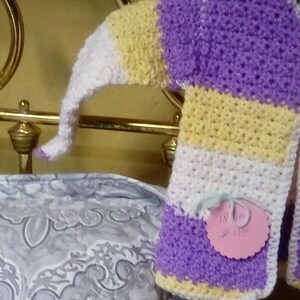 Baby crochet sweater and hat image 3