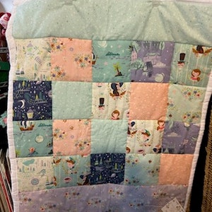 Baby Quilt or Wall hanging in Peter Pan