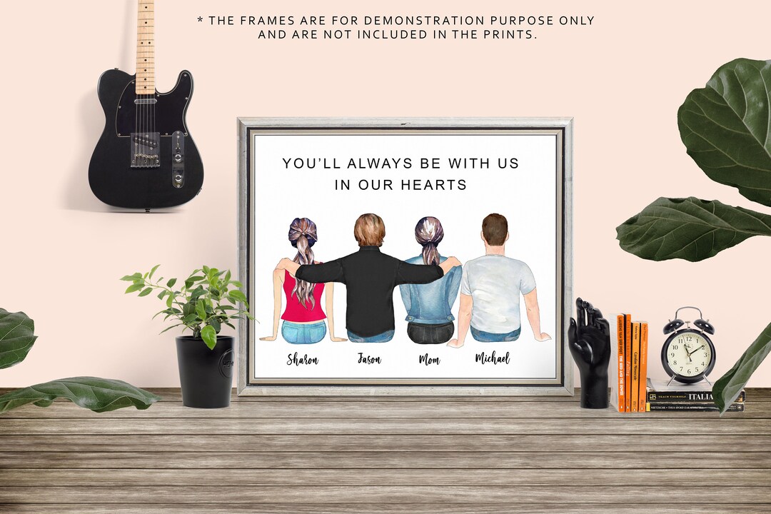 Custom Mother Son Daughter Print, Personalized Family Wall Art - Etsy