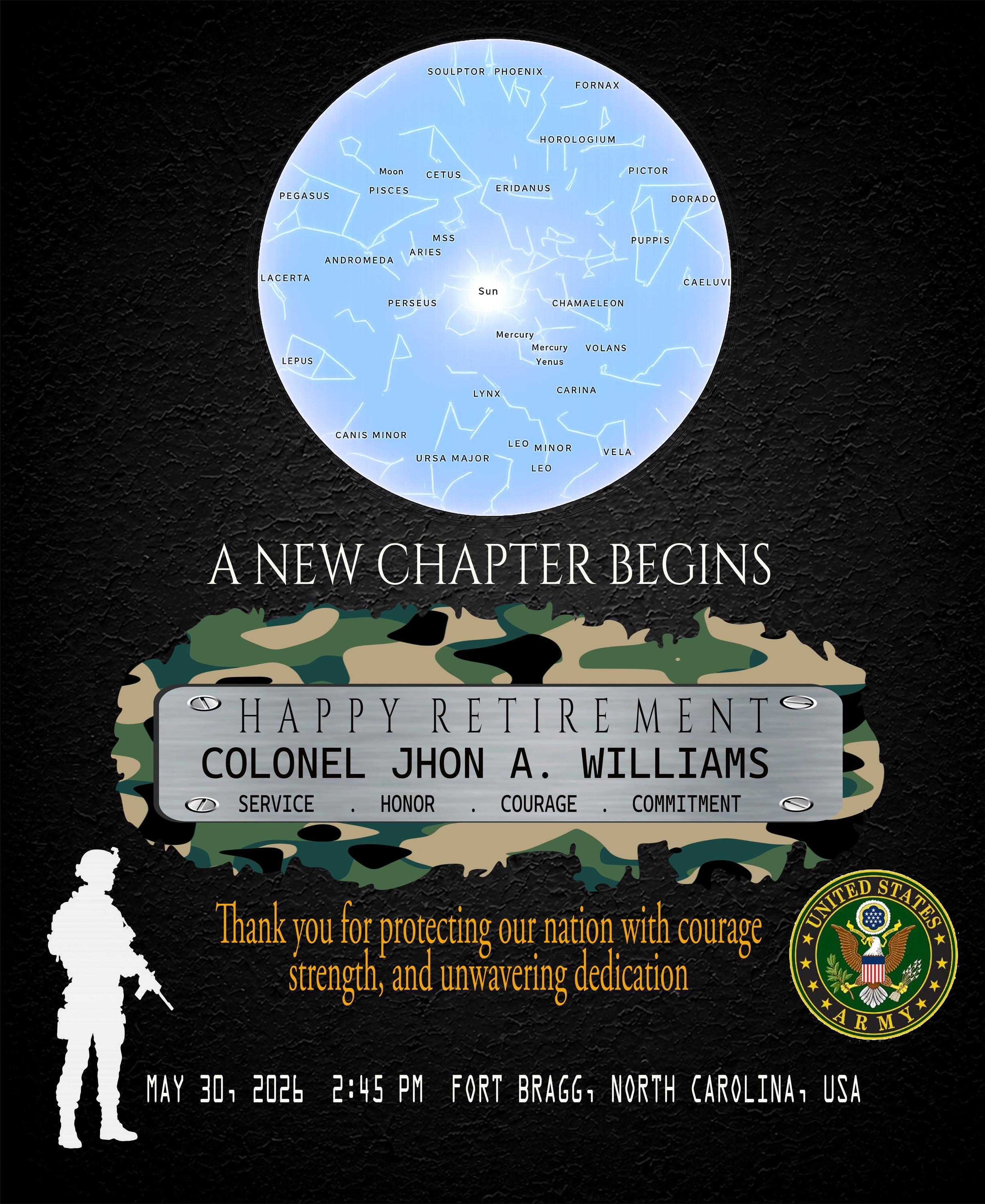 Retirement Star Note Personalized Army Officer Retirement Star Map| Military Retirement Gift ...