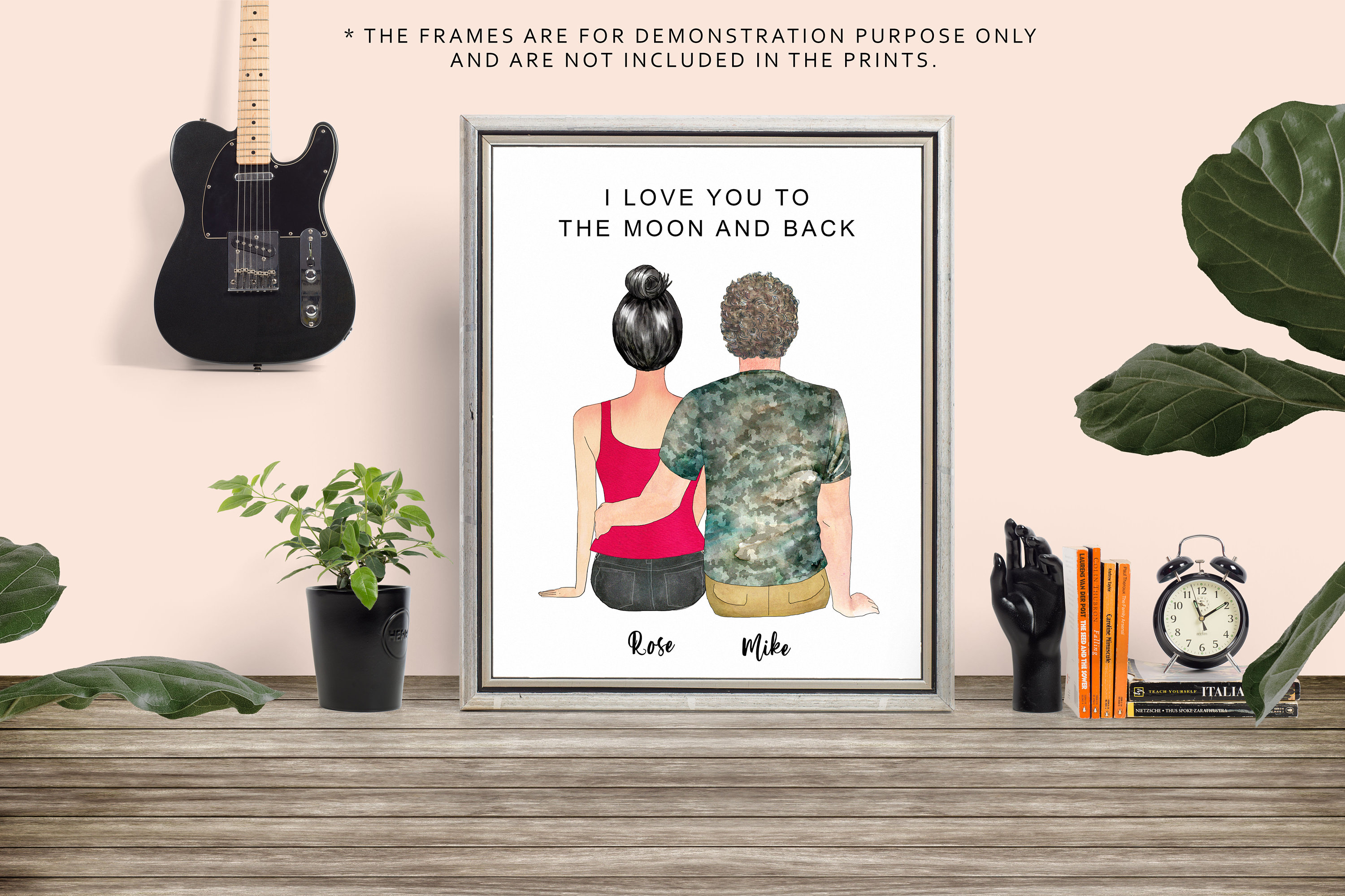 Personalized Couple Wall Artcustom Portrait for Etsy