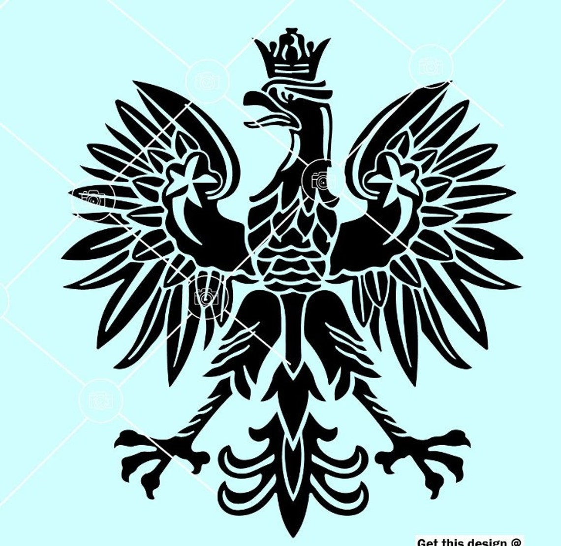 Polish Eagle Symbol svg Emblem Coat of Arms dxf polish eagle | Etsy