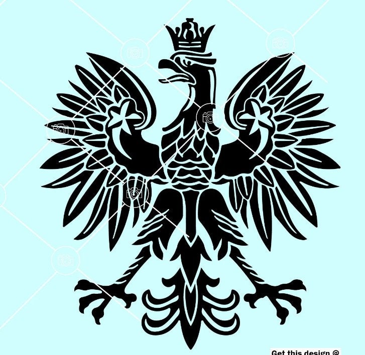 Polish Eagle Symbol svg Emblem Coat of Arms dxf polish eagle Etsy