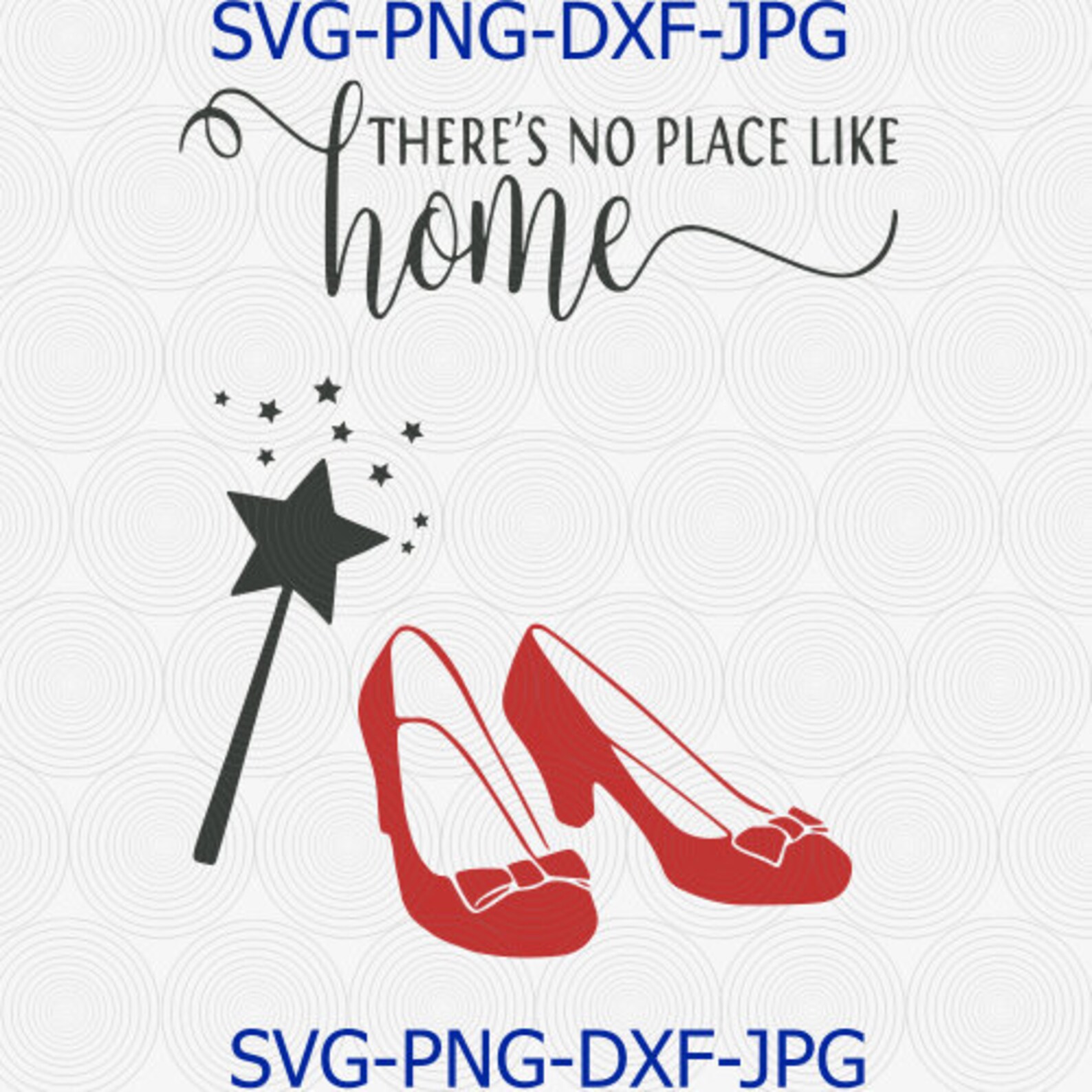 No place like home svgruby red slippers svg wizard of oz | Etsy