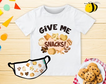 Kids Mask+T-shirt/Onesie | Give me Snacks | Kids, Toddlers, Infants