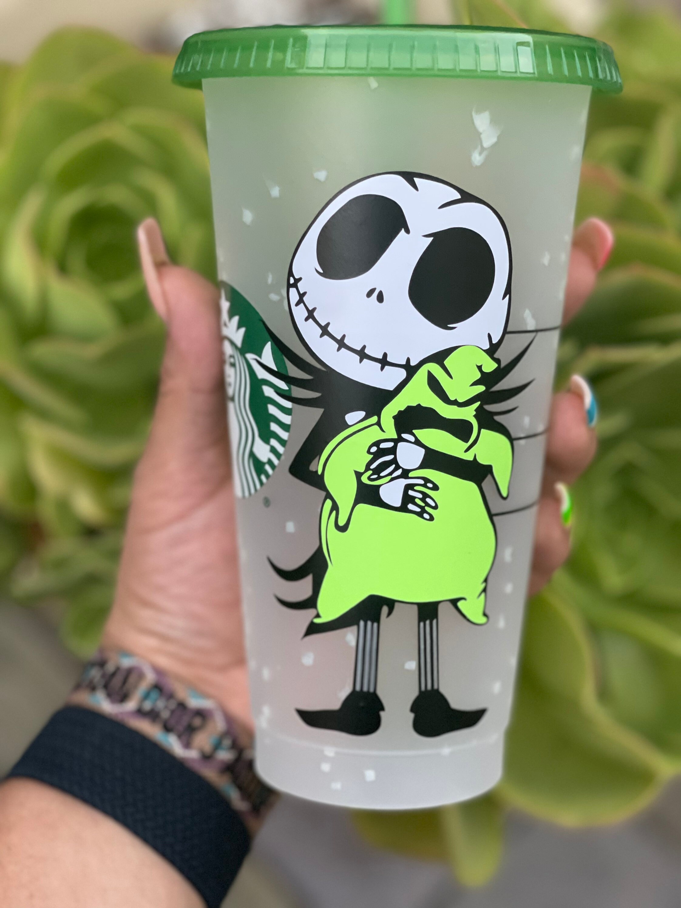 Jack Skellington & Oogie Boogie Starbucks cup Etsy