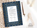 Nikkah Contract Digital Template Navy Blue Gold, Traditional Islamic Marriage Nikah Certificate, Muslim Couple Anniversary Gift Bride Groom product logo