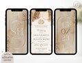 Digital Muslim Wedding Invitation Template, Electronic Neutral Cream Gold Floral Nikah Invite, Islamic Walima Card Editable Reception Evite product logo