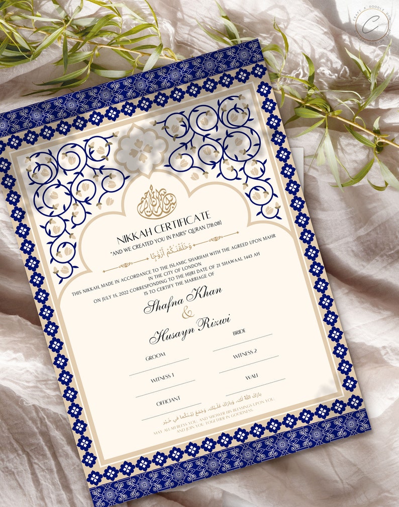 nikah-contract-template-geometric-navy-blue-editable-etsy