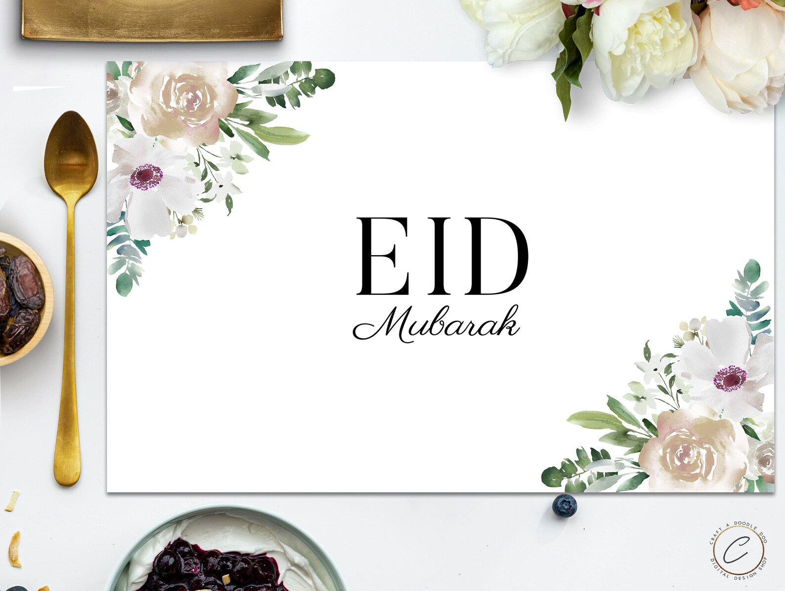 Eid Table Decoration Printable Placemat Digital Download Etsy