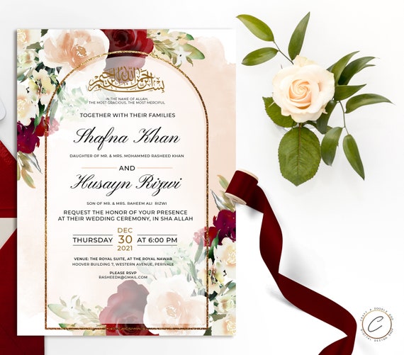 muslim invitation cards