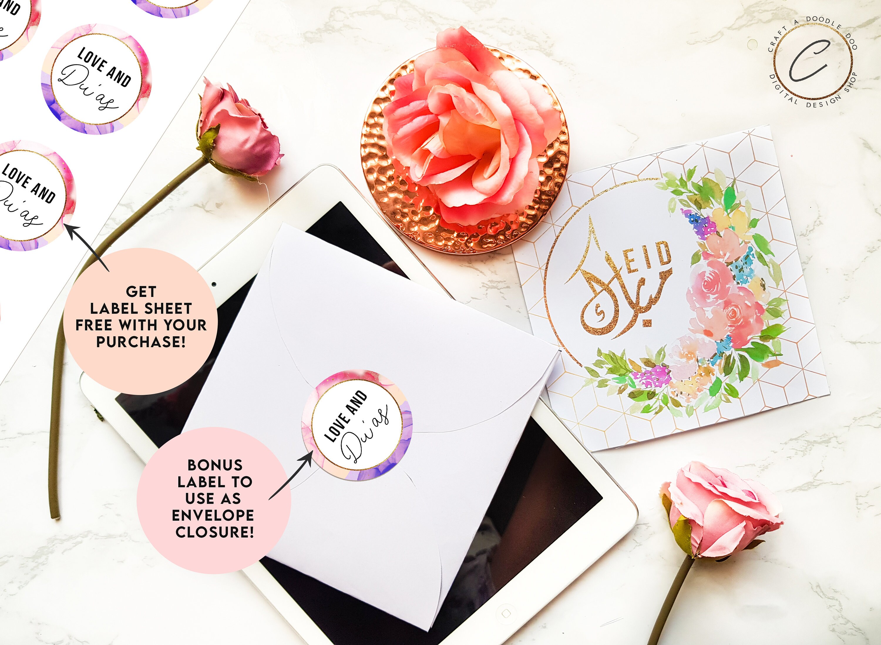 Customizable Eid Greeting Card and Envelope Speciality - Etsy